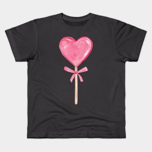 Pink heart lollipop Kids T-Shirt